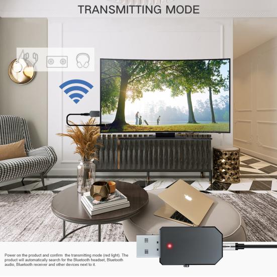 KN330 2 in 1 Car Bluetooth-compatible 5.0 Audio Receiver Transmitter Stereo Music Adapter