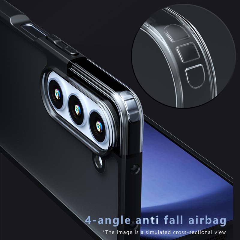 For Samsung Galaxy Z Fold 6 5 4 Fold6 Fold5 Matte Anti Fingerprint Transparent Shockproof TPU Case Anti-drop Non Yellowing Back Cover Protector Shell