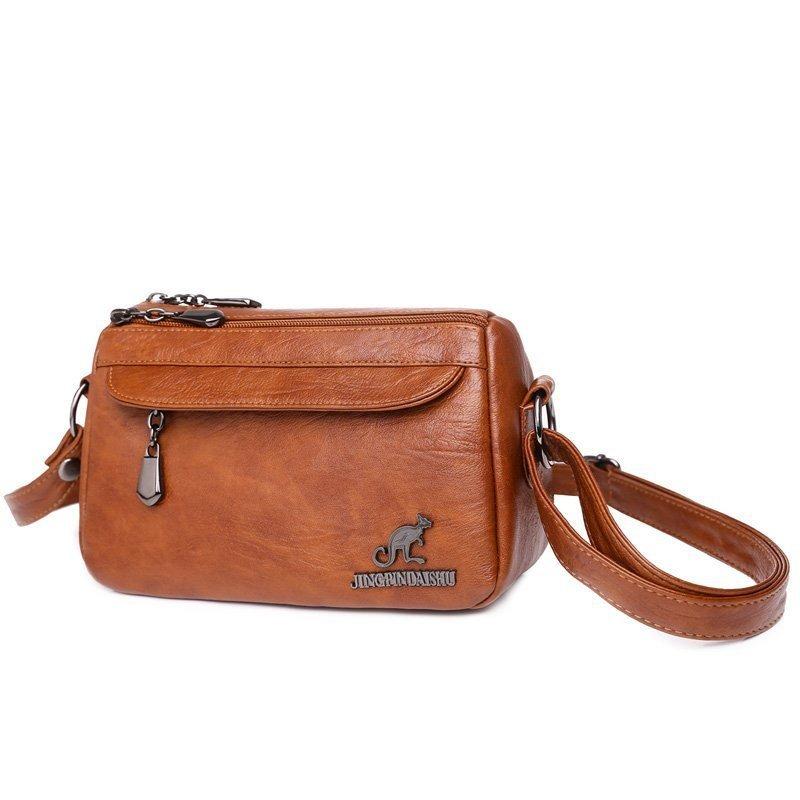 Women's Bag New Soft Leather Texture Messenger Bag Simple Solid Color Shoulder Bag Fashion Flow Casual Mother Bag