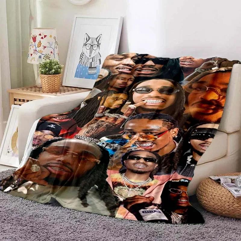 Coperta Rapper Hip Hop Rod Wave Coperta in Flanella Morbida Calda Plaid Decorazione Camera da Letto Coperta per Pisolino Divano Letto Sedia per Ragazzi Ragazze