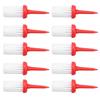 10pcs Golf Tees Brush Type Low Resistance More Distance Consistent Height Plastic Tees for Golf Driver TrainingRed