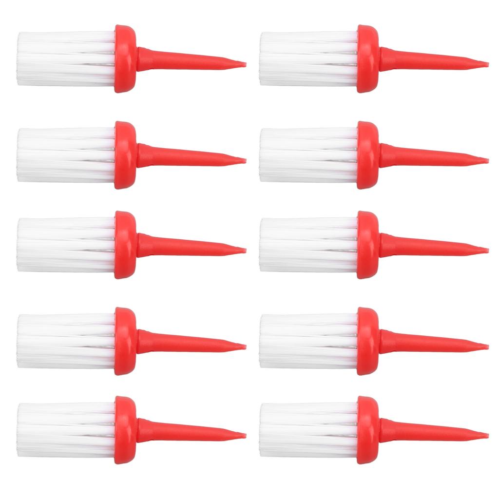 10pcs Golf Tees Brush Type Low Resistance More Distance Consistent Height Plastic Tees for Golf Driver TrainingRed