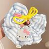 Scrunchie Coreano in Pizzo con Volant e Fiocco - Accessorio per Capelli Carino e Dolce