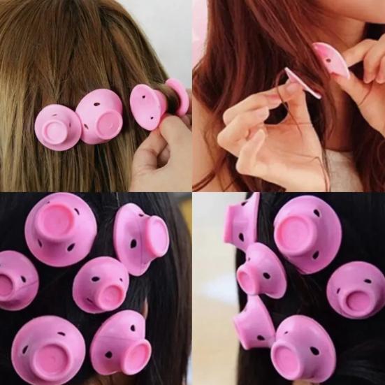 40Pcs Mushroom Shaped Hair Curler Assorted Size No Heat Hair Roller Portable Home Travel Lazy Women Girls Hair Curling Tools