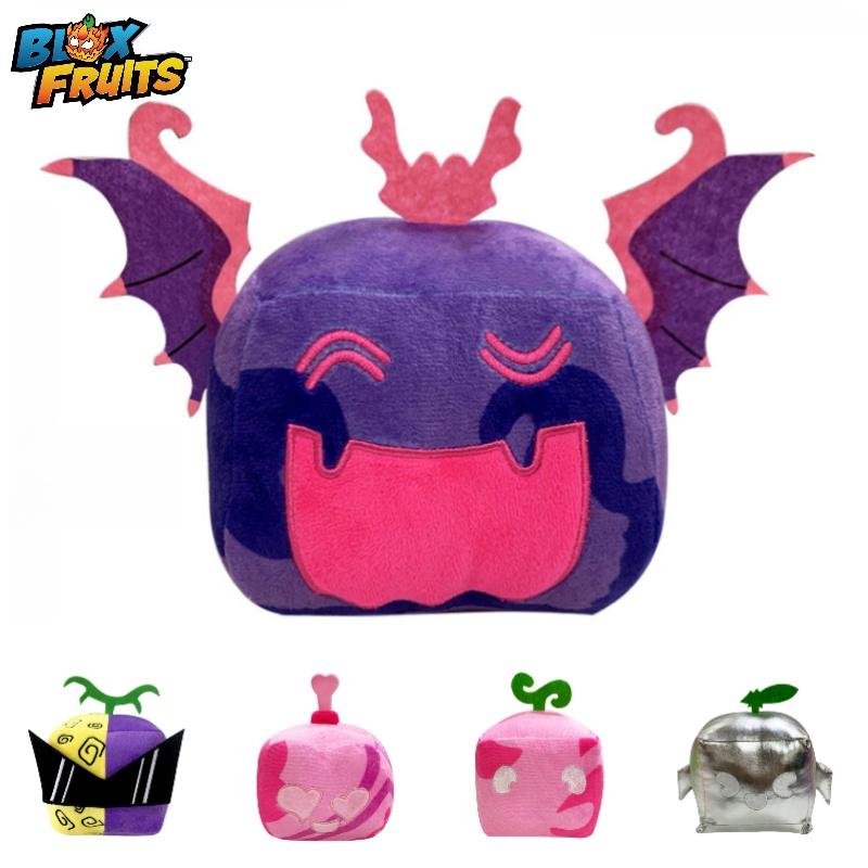 Blox Fruits Plüschtier in lila Leopardenbox Weiche und flauschige Tierfigur