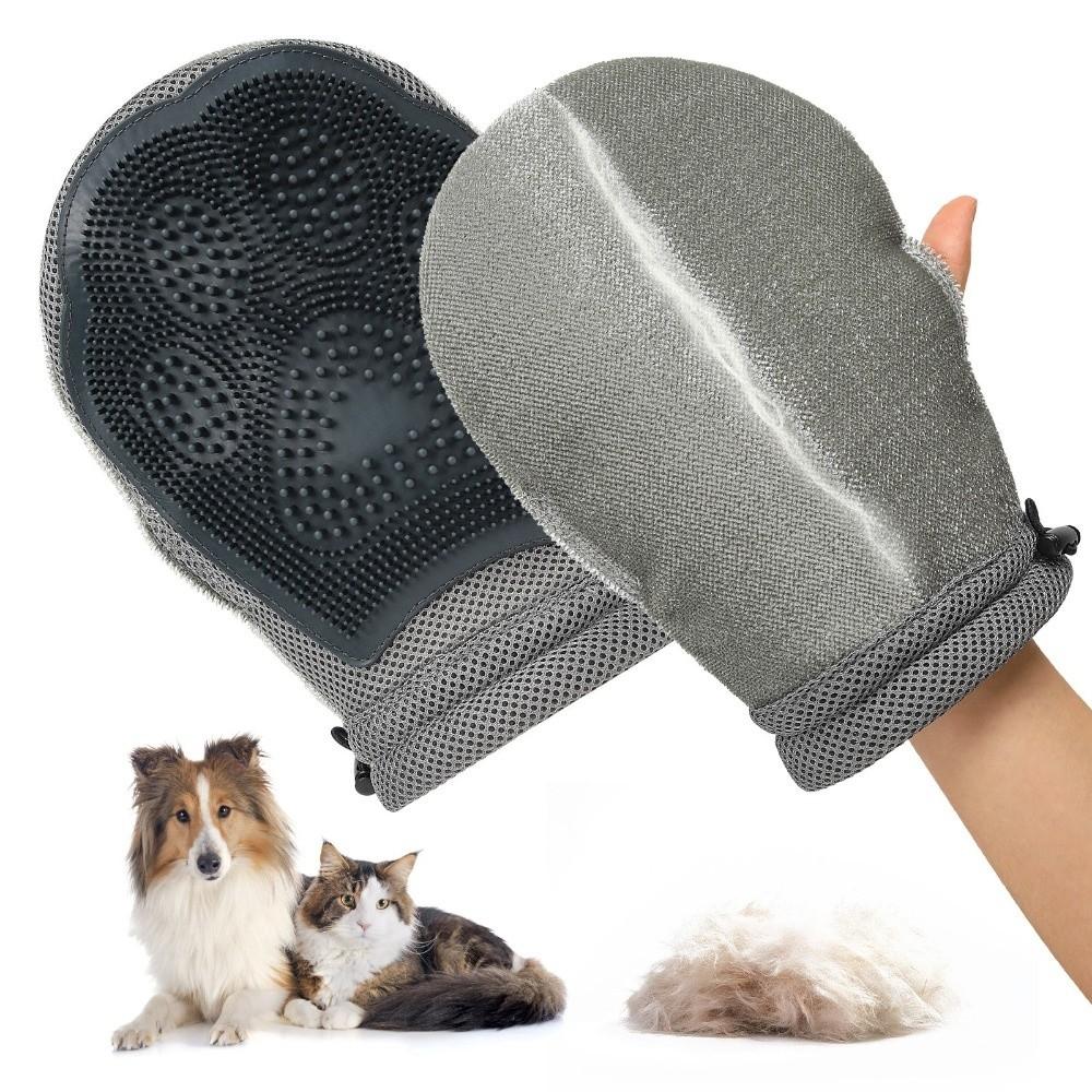 Double-sided Pet Detangling Mittens Soft Cat Cleaning Brush Pet Hair Removal Glove  Clothing