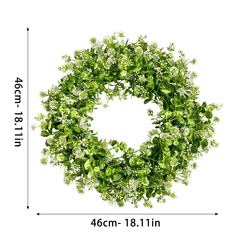 Eucalyptus Green Leaves Wreath - Spring/Summer Door & Window Hanging Decoration
