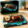 Heißer Verkauf 1234 Teile Meeresleben Serie Modellbausätze Schwimmende Seeotter Baustein Set Heimdeko Ornament Festival Geschenke