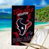 Custom Name Beach Towel Houston-Texans Artwork Beach Towel, Soft Microfiber, Gift for Her/Him, Birthday, for Pool, Beach, Travel, Fan Gifts