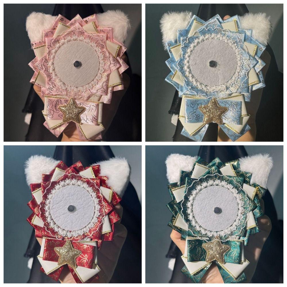 Lacework Cute Badge Holder Kawaii Badge Decoration Tray Anime Pins Display Base  Badge Organizer