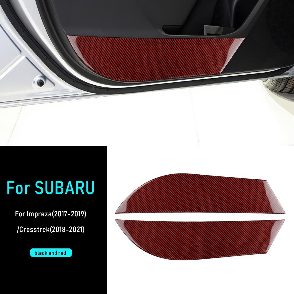 Soft Carbon Fiber Sticker For Subaru Crosstrek 2018-2023 Impreza 2017 2018 2019 2020 2021 2022 2023 Interior Trim Car Door Side