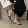Trendy Design with Heel Shoes 2024 Summer New Daily Low Heel Solid Color Simple Luxury Women's Shoes Sandalias Zapatos De Mujer