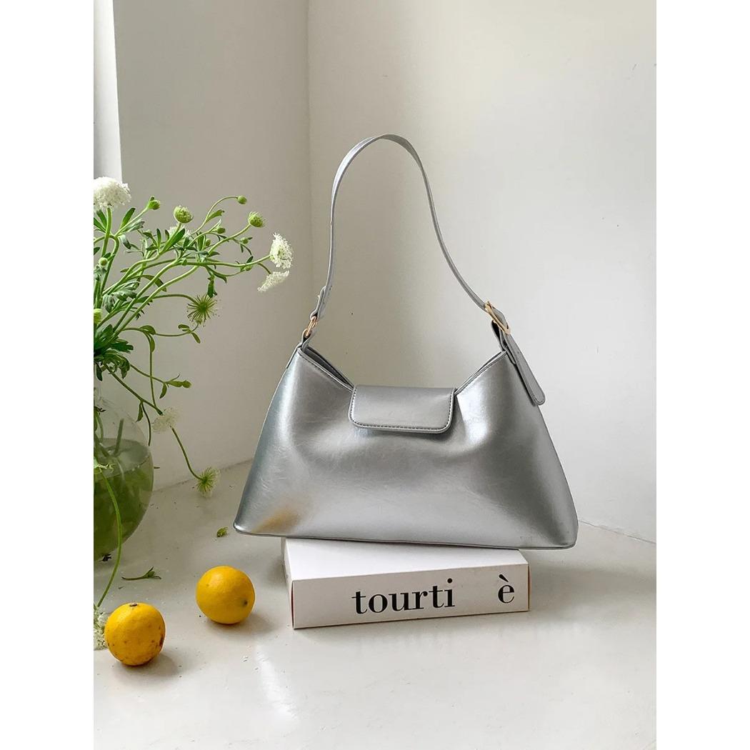 

Сумка подмышкой для женщин, модная, большая вместимость, текстурированная кожаная сумка на одно плечо, однотонная, универсальная, для вечеринок