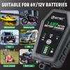 6V/12V 3A Smart Battery Charger for Car Automatic Float Charger Motorcycle Lawn Mower Tractor Lead-acid AGM GEL Toy Battery