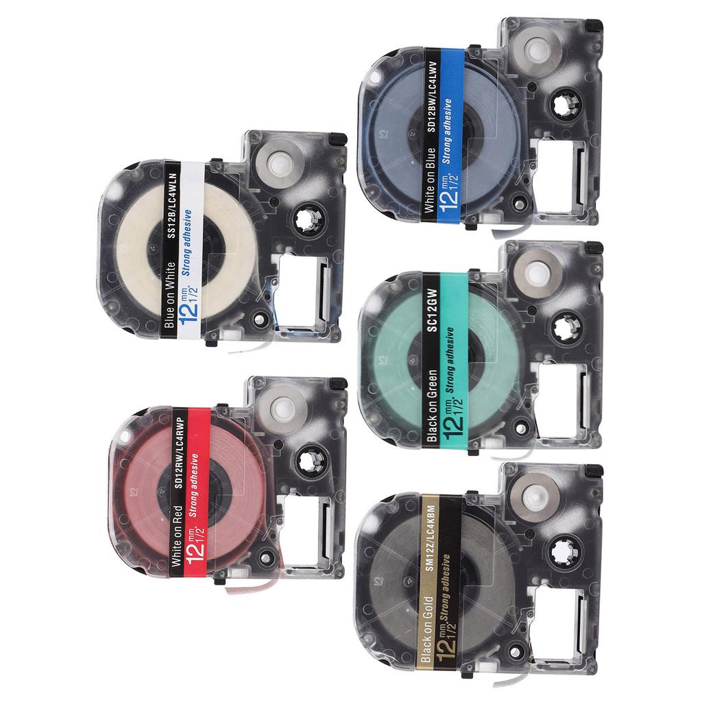 Label Tape 12mm OilProof AntiCorrosion WearResistant Transparent Label Maker Tape