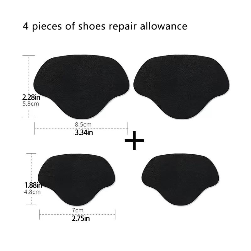 4pcs Black Insoles Heel Repair Subsidy Stickers For Sport Shoes Adjustable Size Thicker Antiwear Feet Pad Foot Care