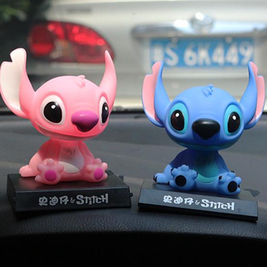 Cartoon Stitch Figure Model Shaking Head Doll Car Interior Hand-made Ornament