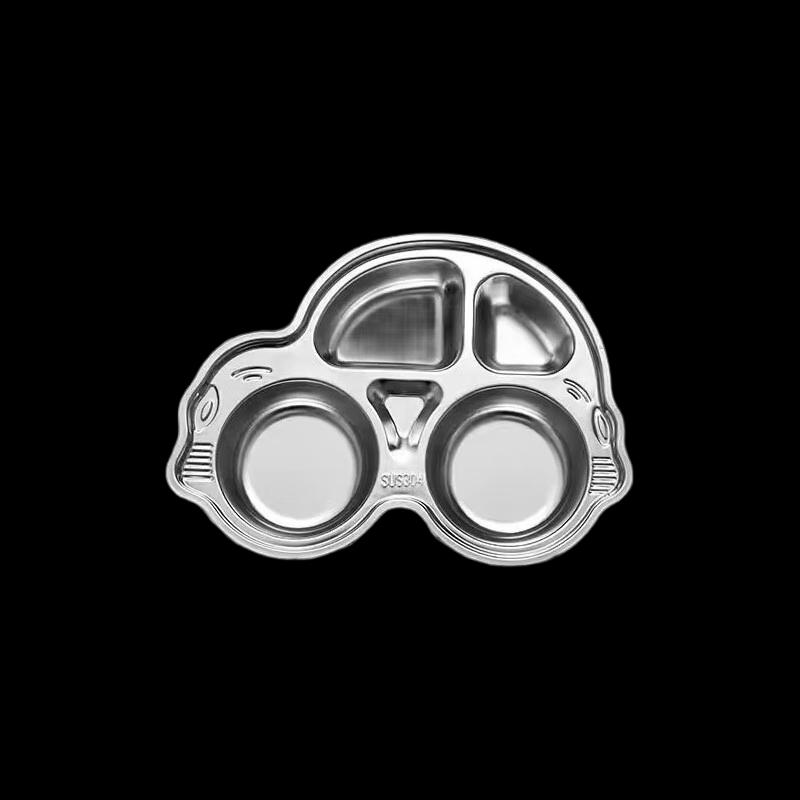 Linpan 304 Stainless Steel 5-Compartment Beetle Kids  Dinner Plate