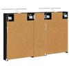 Bathroom Cabinet Set 3 Pcs 100 X 10.5 X 60.5 Cm Engineered Wood