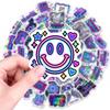 50 Cyberpunk Sticker Set Neon Technology Elements Waterproof Luggage Handbook Decorative Stickers