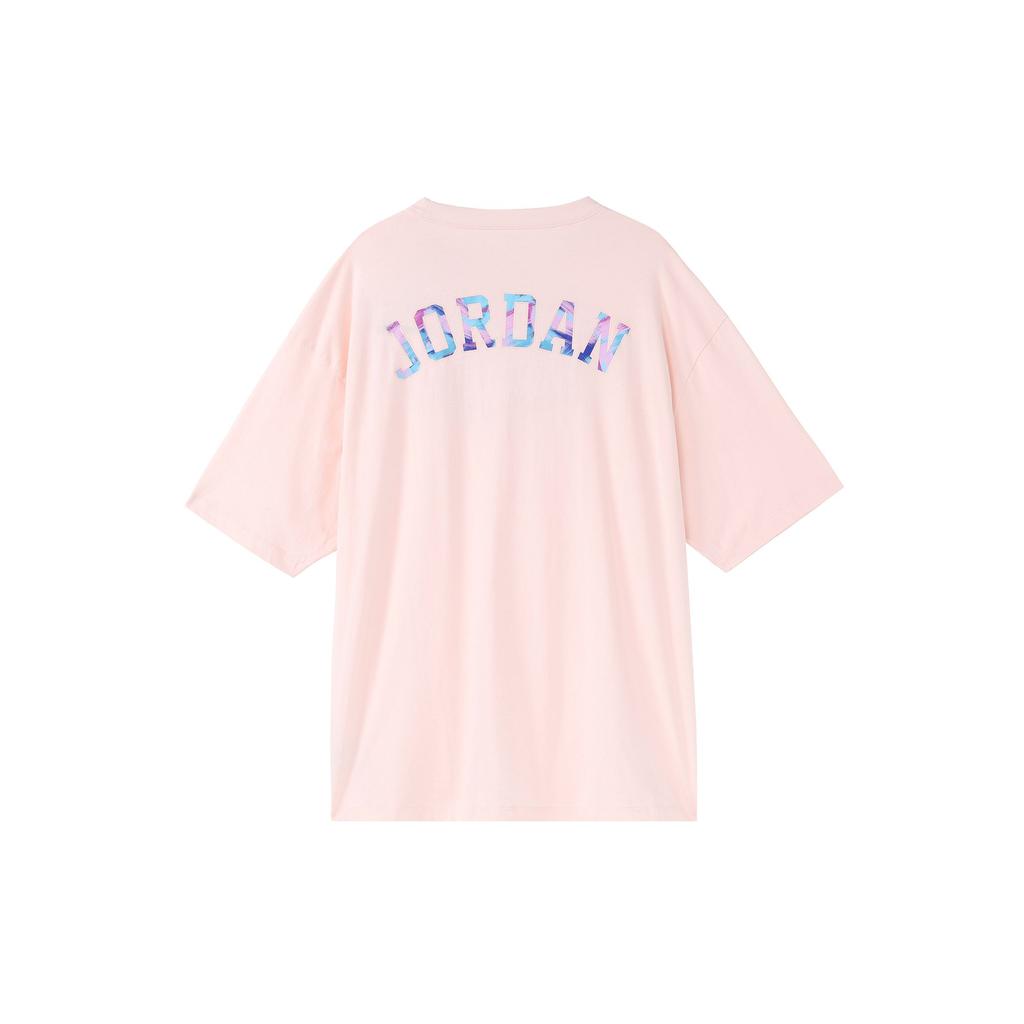 Jordan Solid Color Crew Neck Pullover With Brand Logo Print Short Sleeve T-Shirt Men Tops Light-Pink DX4251-610