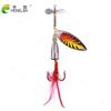 HENGJIA 5PCS Rotating Spinner Fishing Lures 10CM-9.9G-#6 Metal Sequin Trout Spoon for Carp Fishing
