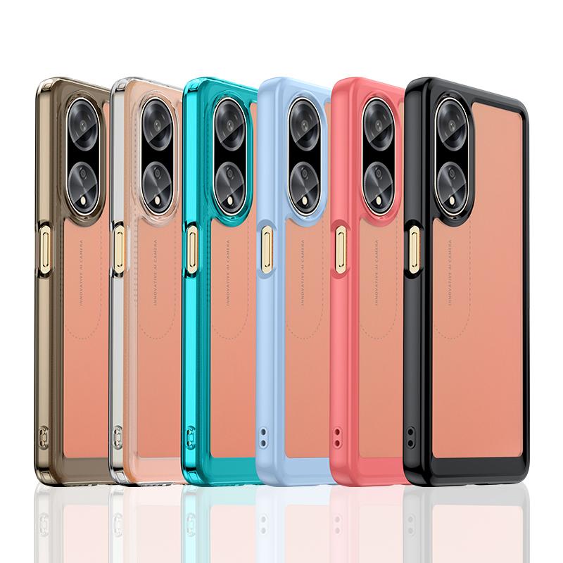

For OPPO A98 5G Case Cover OPPO A98 A 98 Capas New Shockproof Luxury Bumper Clear Transparent Multicolor For Fundas OPPO A98 5G For OPPO A98 5G