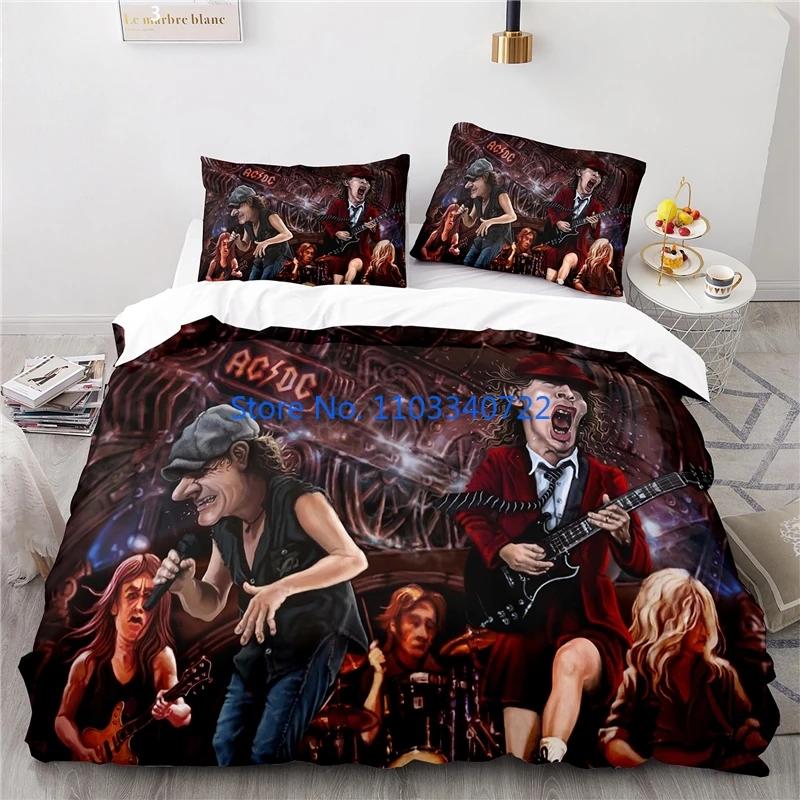 Australia AC DC Music Brand Bedding Set Printed Duvet Cover Set 3D Print Comforter Cover Bedclothes for Boy Girl Sets Decor