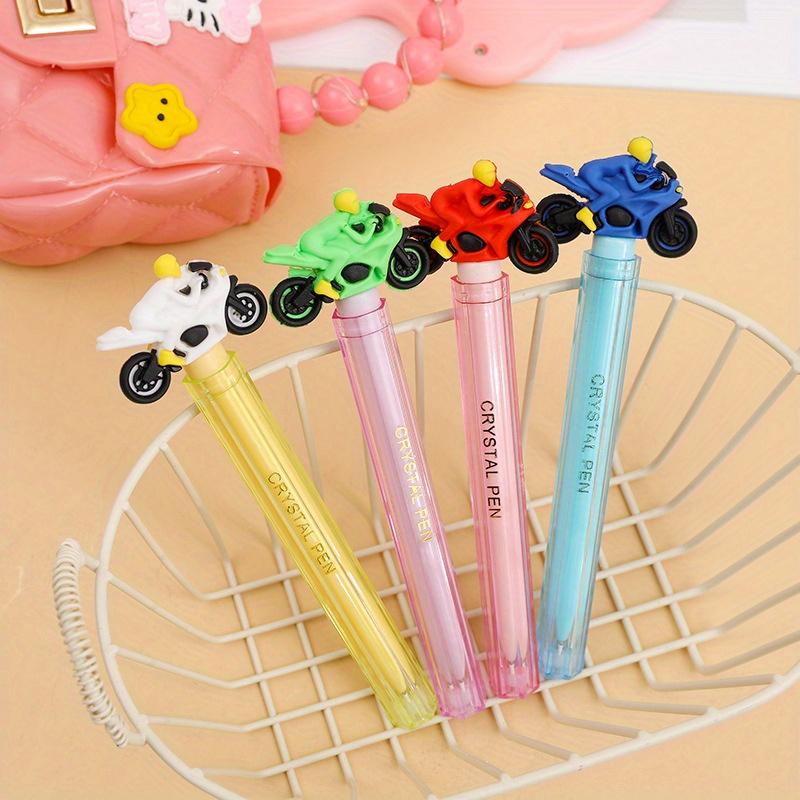 10pcs 0.5mm Creative Soft Rubber Head Cool Sports Car Motorcycle Styling Neutral Pen Black Water Pen Graffiti Hand Account Pen Stationery Gift