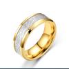Men's Titanium Steel Rime Silk Pattern Ring - European & American Fashion Jewelry