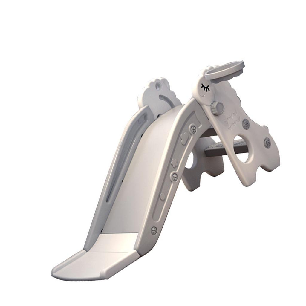 Indoor Toddler Slide with Basket Stable Foldable Multifunction Indoor Kids Slide Playground With Small Basketball for Home