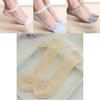 Women Colors Sexy Ultra-thin Elastic Silky Short Silk Lace Invisible Socks For Effortless Elegance
