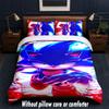 Sonic the Hedgehog Design Bed Bedding Set 1 Duvet Cover + 2 Pillowcases Soft Breathable Household Bed Linens