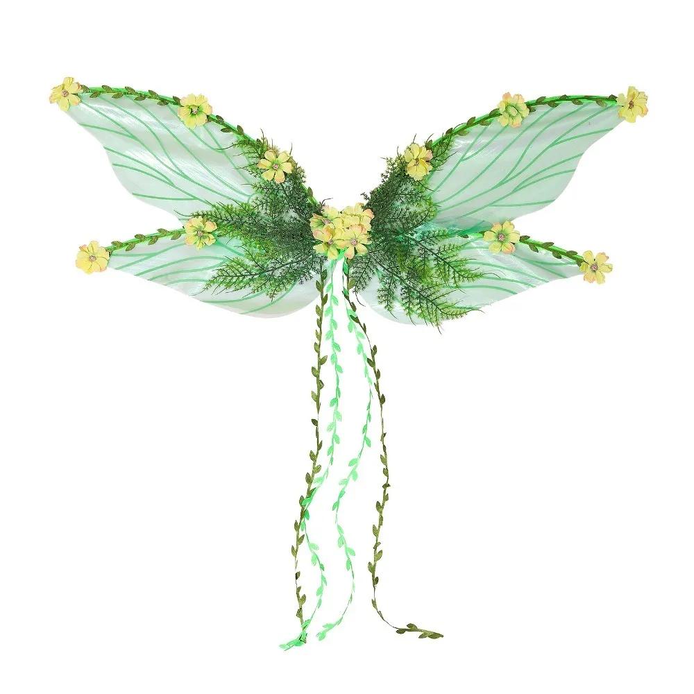 Fantasy Flowers Fairy Wing Vines Leaves Angel Wings Adult Size Fancy Dress Performance Art