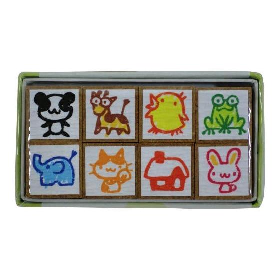 Stamp Studio Love Cute Stamp Set Fun Stamp Set Animal Land Eco Wood J2-08