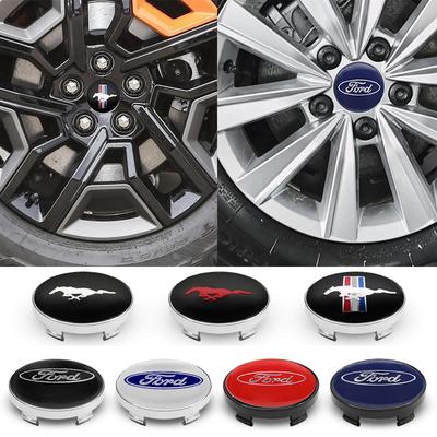 4Pcs 60MM Car Styling Center Wheel Cap Hub Rim Cover Sticker Emblem For Focus Mondeo Mustang Fiesta Kuga MK2 Everest Escape