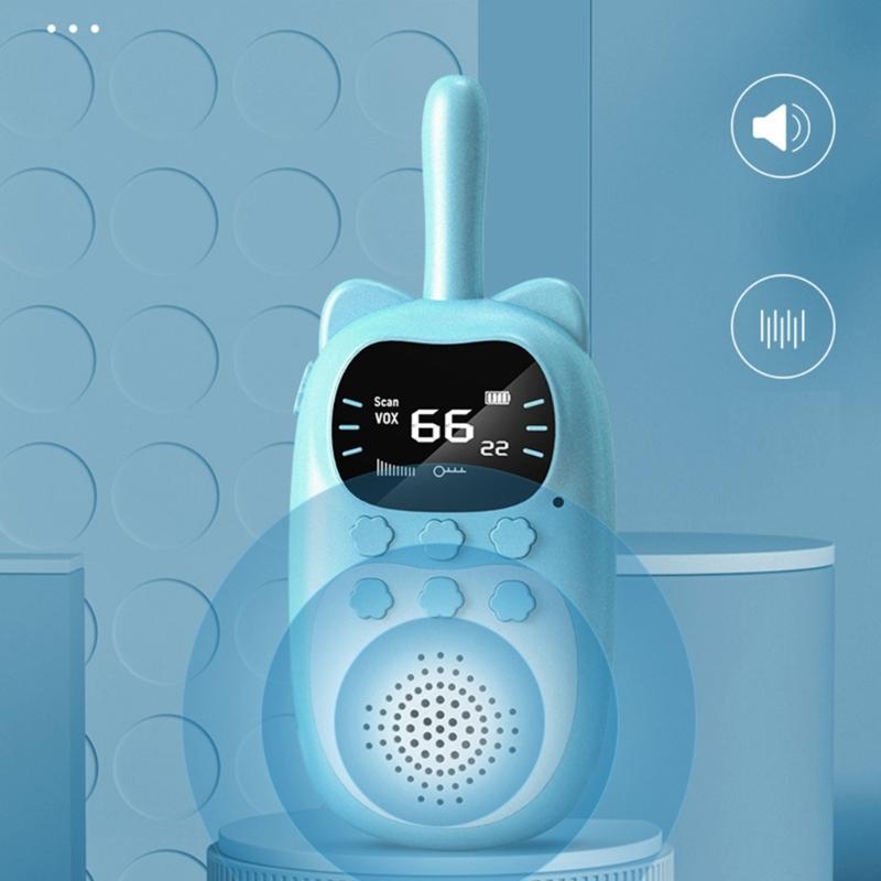 USB Rechargeable Walkie Talkie for Kids Outdoor Adventure Electronic Walkie Talkie Toy Cartoon Walkie Talkie for Camping