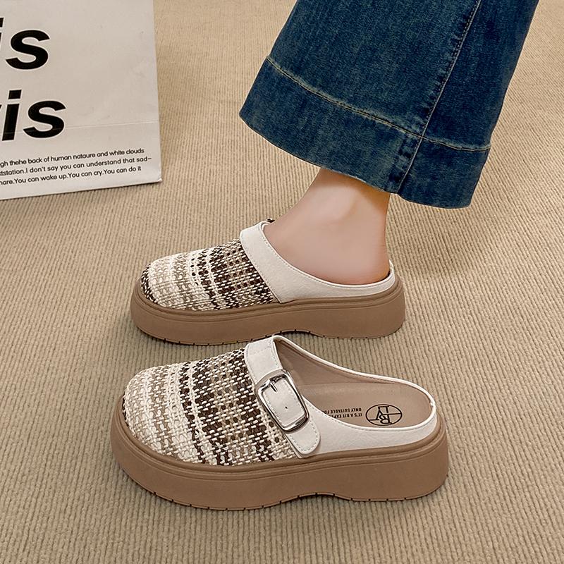 

Модные CRLAYDK Модные Летние Женские Мэри Джейн Без Задника Лоферы Женские Ажурные Мюли Работа Слипоны Платье Повседневная Обувь для Ходьбы 40