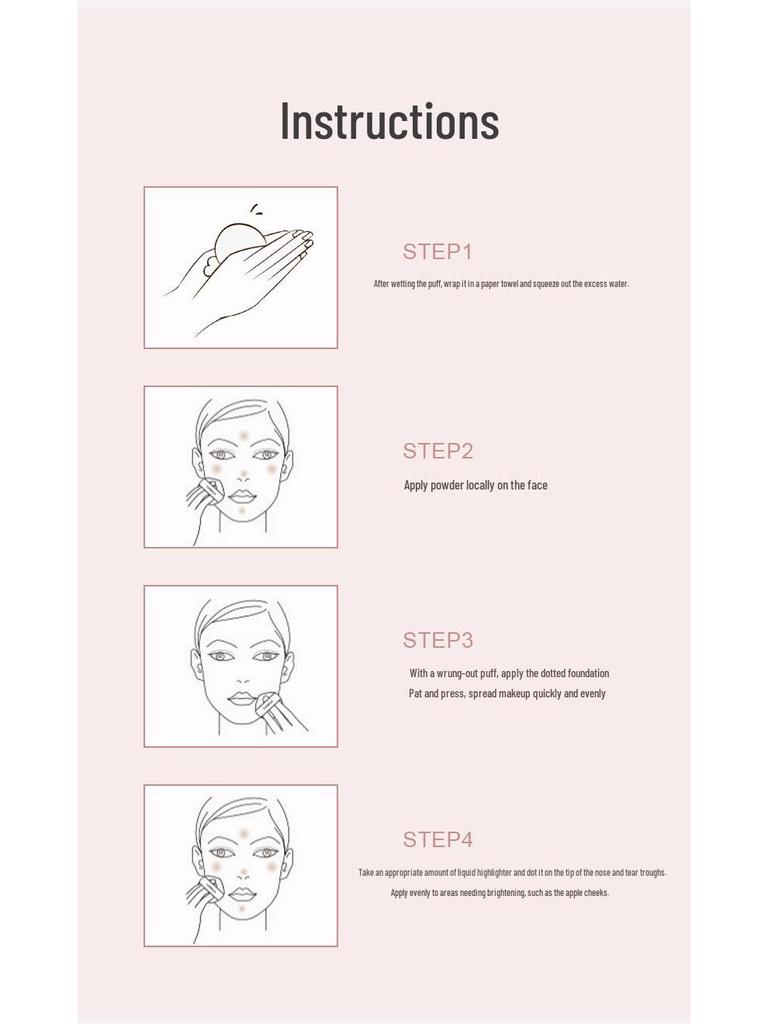 Zestaw baz pod makijaż KOK Radiant Long-Wear: Podkład, Korektor, Bronzer & Gąbeczka - Zestaw 4 sztuk.