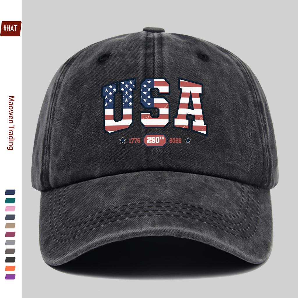 pc th Anniversary of the Founding of the United States  Patriotic Pattern Printed Baseball Cap Patriot Independenc
