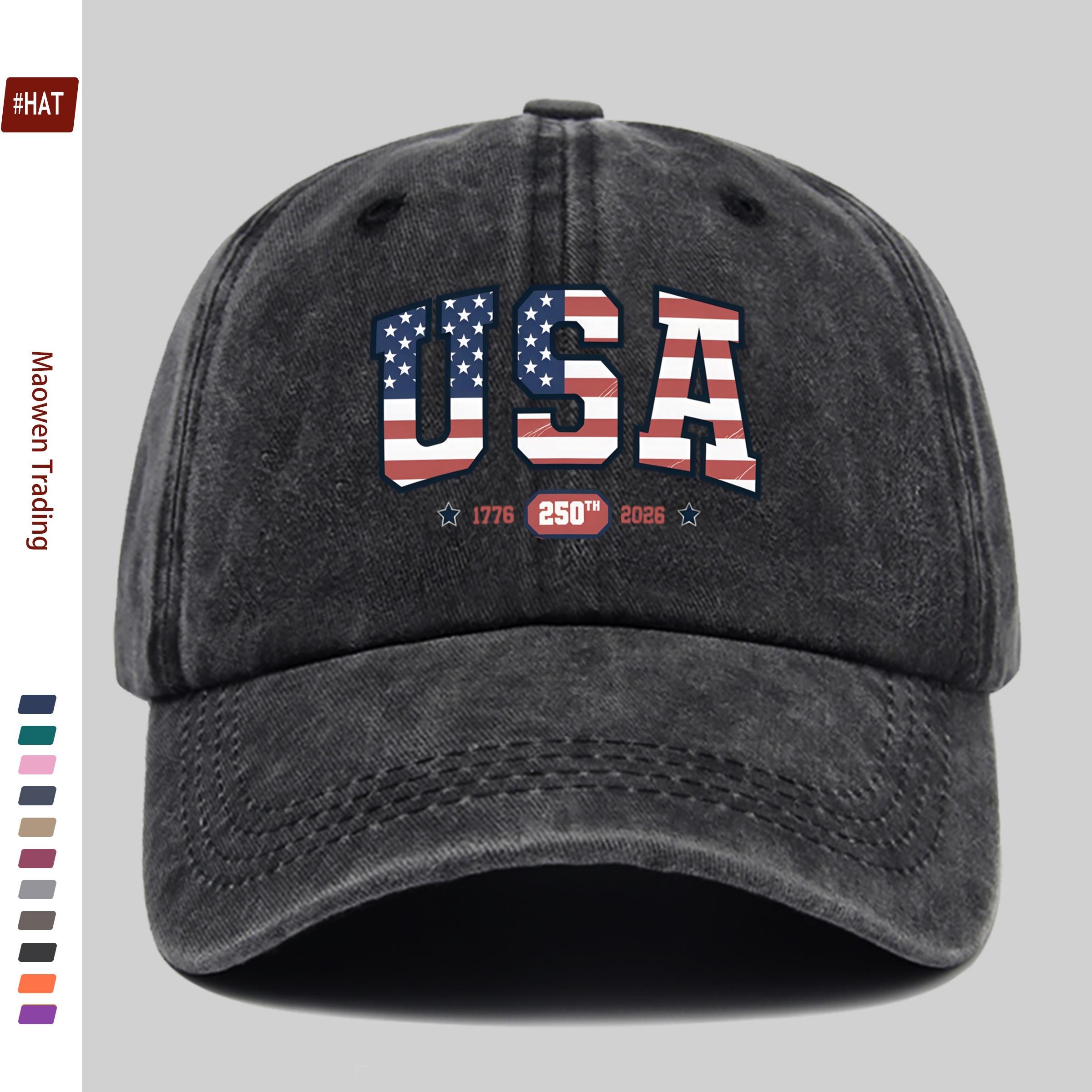 pc th Anniversary of the Founding of the United States Patriotic Pattern Printed Baseball Cap Patriot Independenc 1pc