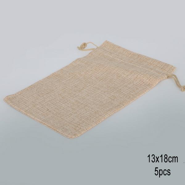 5 stuks trekkoord natuurlijke jute zak jute geschenkzakken verpakking bruiloft zakken