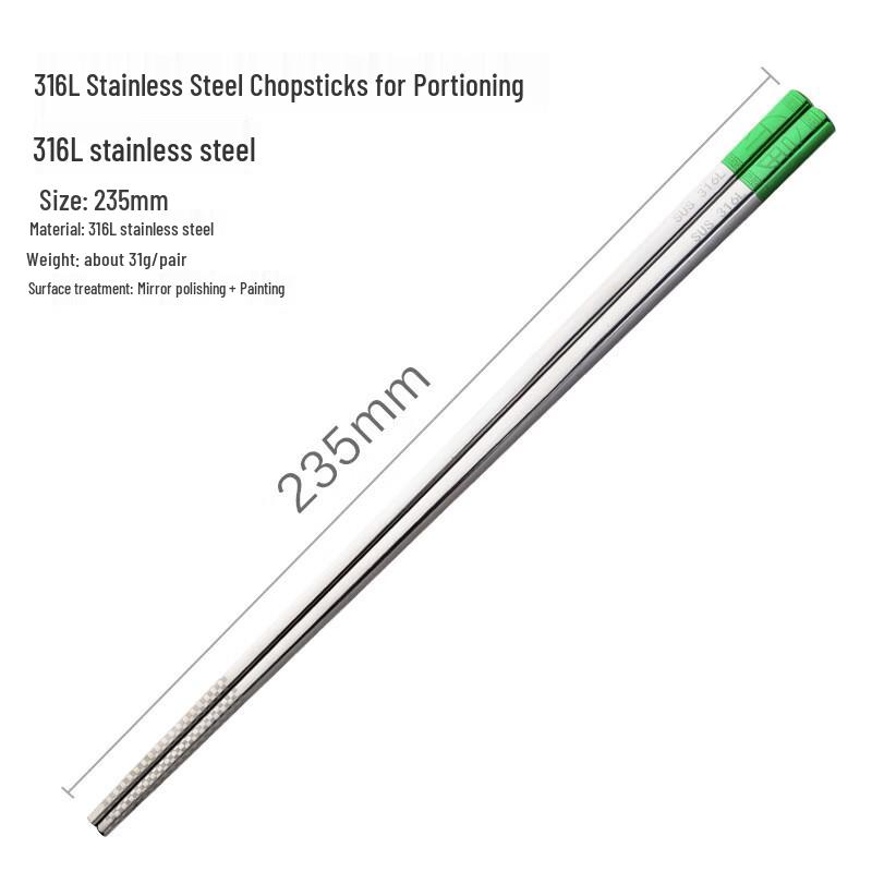 Ru Han 316L Stainless Steel Chopsticks