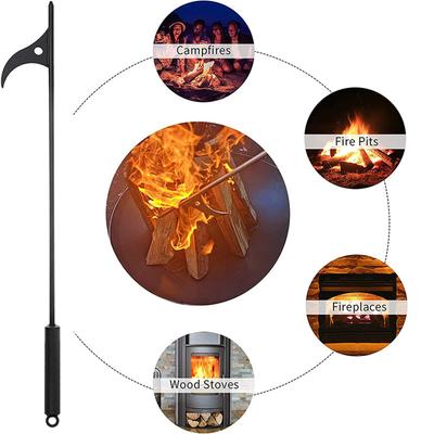 Zange Kaminwerkzeuge Feuerstellen Kamine Und Holzöfen 1 Stück 350g 40 Zoll 51*12*2cm Schwarzes Eisen Schön