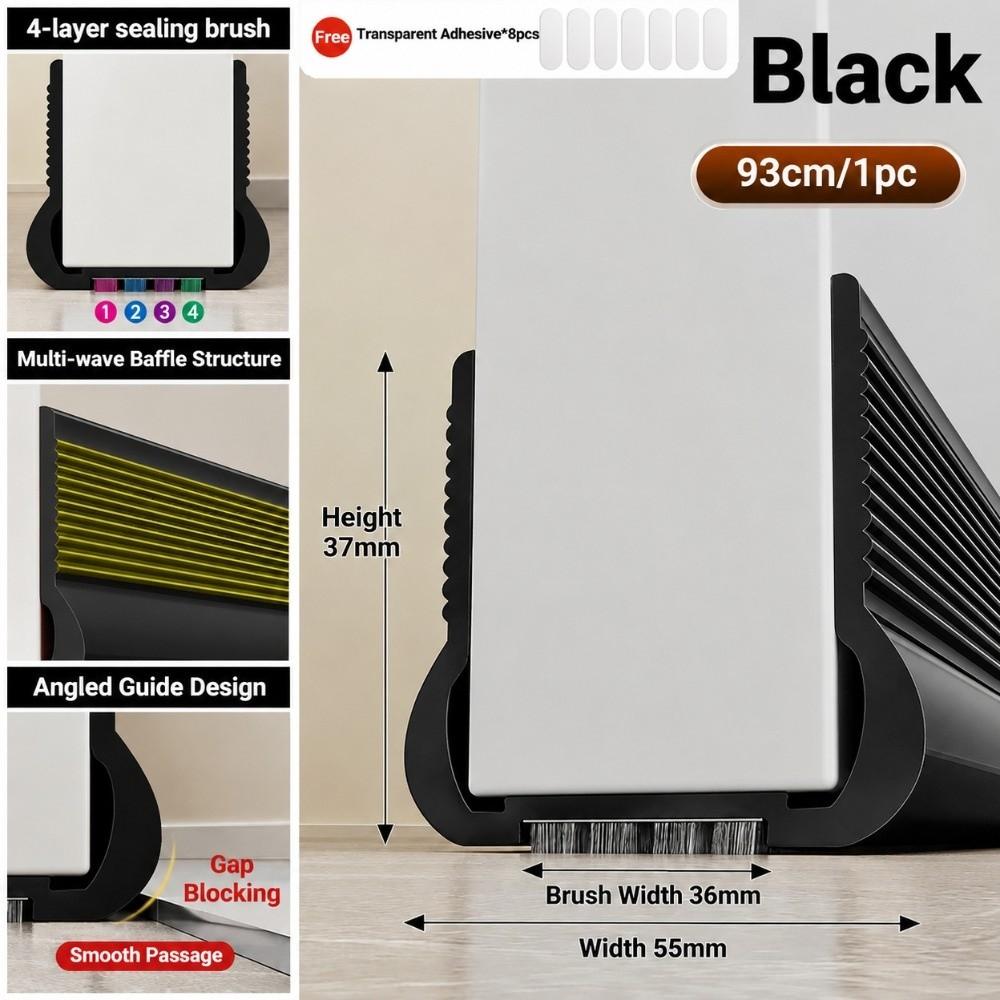Wind Blocking Door Bottom Sealing Strip Noise Reducing Under Door Sweep Draft Stopper Indoor Door
