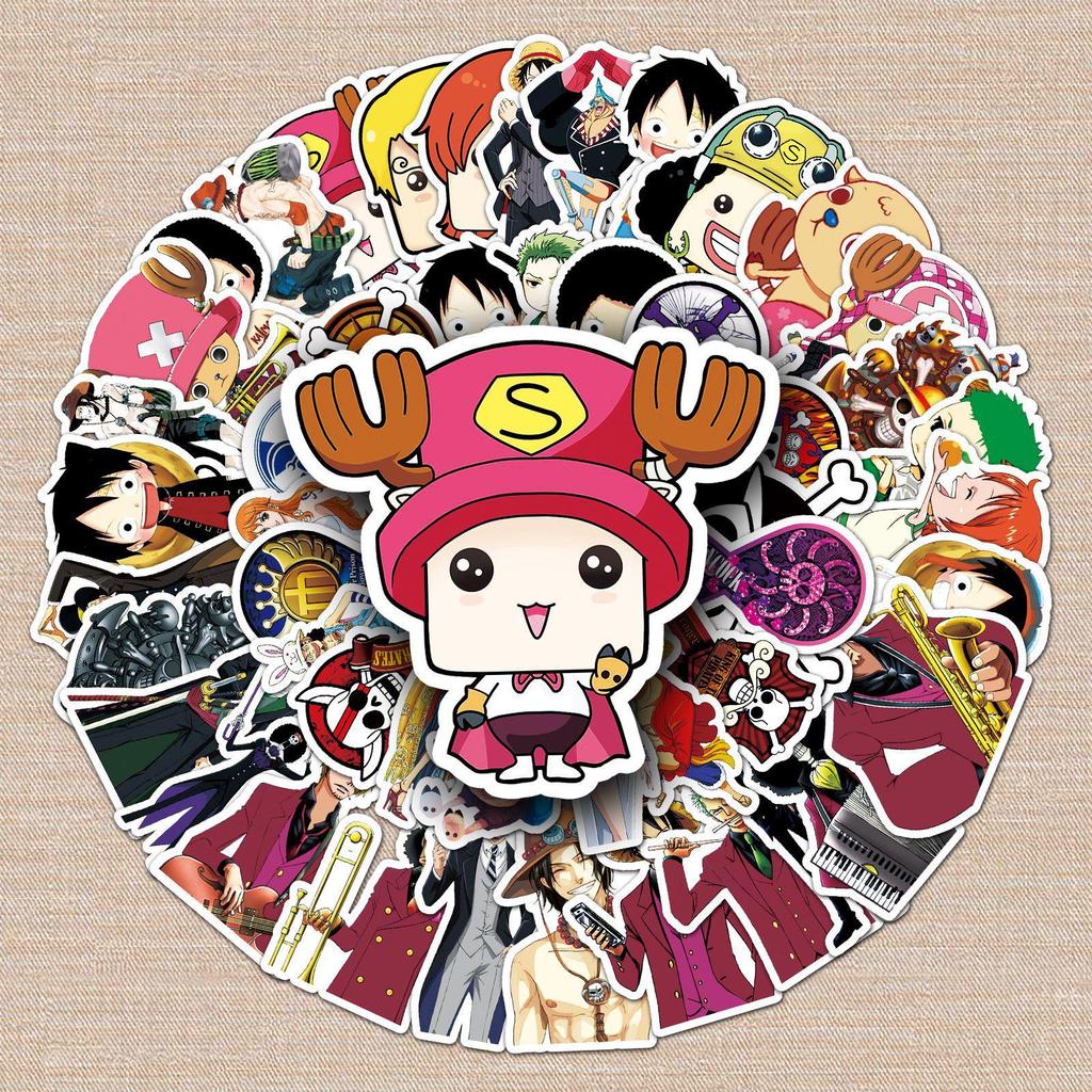 56 Waterproof One Piece Cartoon Stickers for Suitcase, Computer, Skateboard, Car, Motorcycle Graffiti