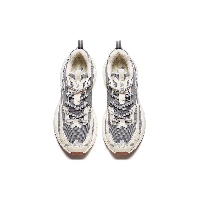 Anta Starlight Slip Resistant Cushioning, Wear Resistant Low top Chunky Sneakers Women's Gray Sneakers 922348836-3