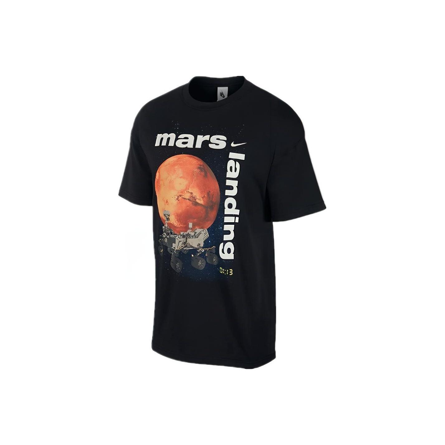 Nike Футболка NRG SS AM90 Landing Mars с короткими рукавами и рисунком, мужские топы, черные CJ1785-010 XXL