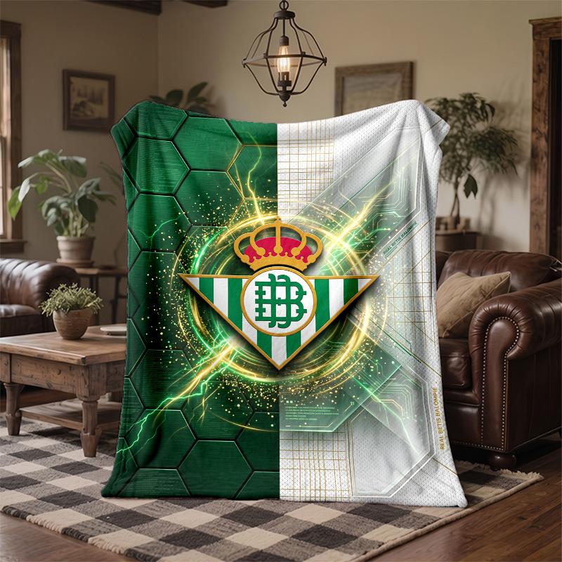 Real Betis Football Print Flannel Blanket Soft Warm Sofa Bed Throw Blanket For Home Office Bedroom