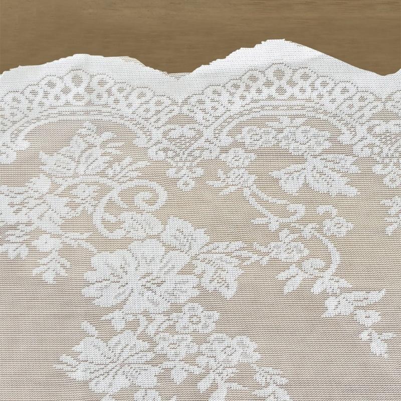 Flower Lace Sheer Window Curtain Elegant Light Filtering Privacy Pulling Design Drape with Rod Pocket For Home Decors